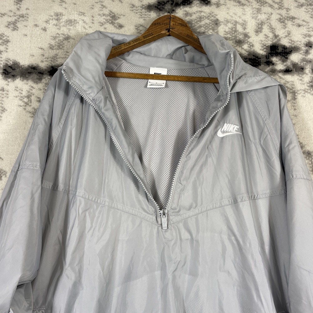 Nike Sportswear Rind Runner Anorak Jacket Mens Size Medium Unlined Gray DQ4910 - Picture 4 of 14